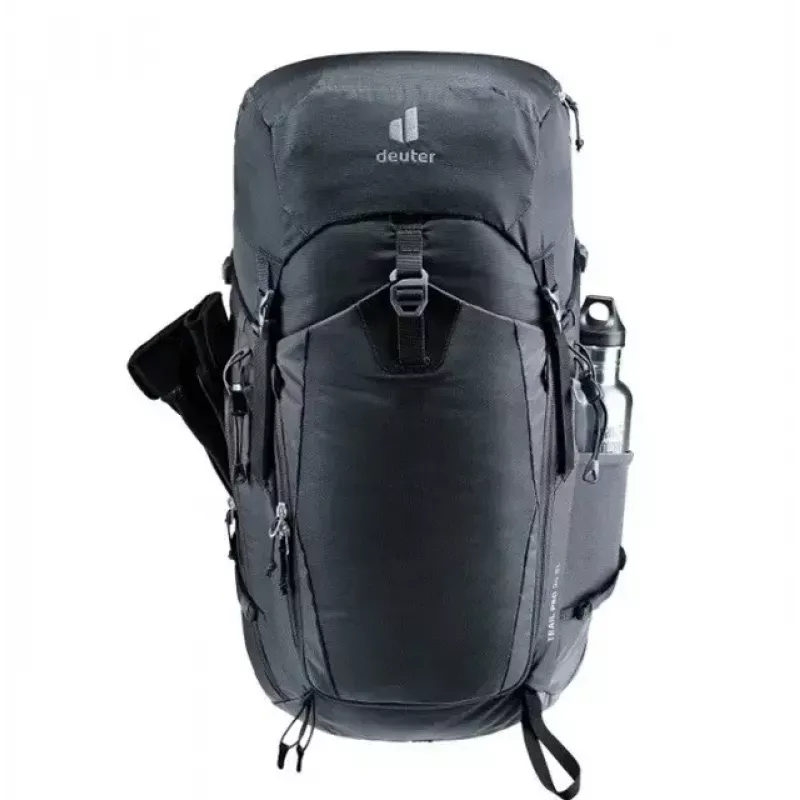 Kuprinė DEUTER Trail PRO 34 SL — moteriška žygių kuprinė 34 l, lengva, patvari, juoda