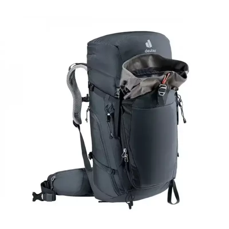 Kuprinė DEUTER Trail PRO 34 SL — moteriška žygių kuprinė 34 l, lengva, patvari, juoda