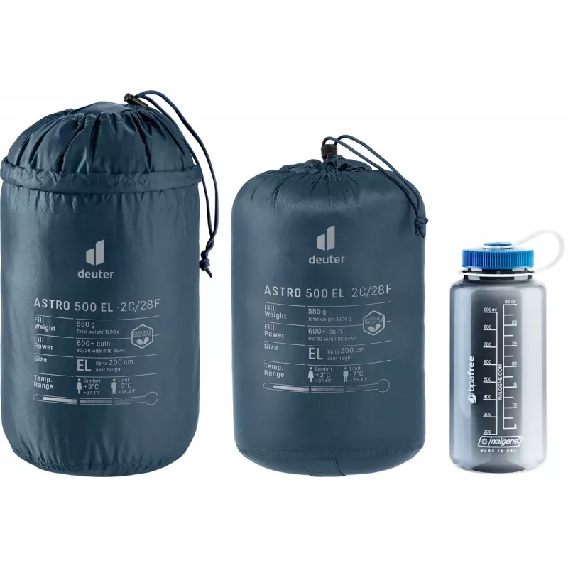 Miegmaišis DEUTER Astro 500 EL -2 °C / 28 °F, suaugusių mumijos formos, 2200×800×520 mm, Ripstop mėlynas