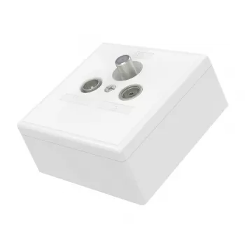 Hama Skitu lizdas 2x SAT + TV + radijas, baltas