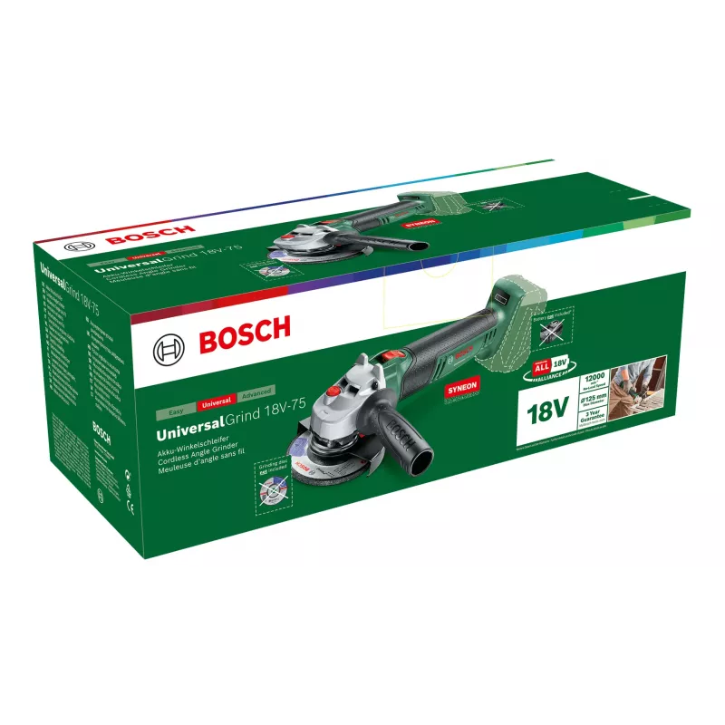 Bosch Universal Grind 18V-75 kampinis šlifuoklis 11.5 cm 12000 aps./min. 1.7 kg