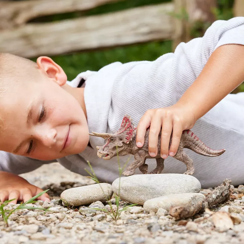 schleich Dinozaurai Triceratopsas, 4 metai, Žemės užkariavimas, Dinozaurai ir ugnikalnis, Įvairiaspalvis, Plastikas, 1 vnt.