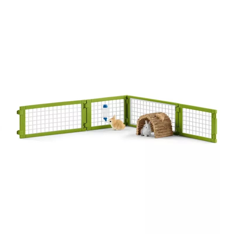 schleich FARM WORLD Triušių narvelis, Ūkis, Ūkio gyvūnai / ūkio žaislai, 3 m., Daugiaspalvis, Plastikas