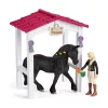 schleich HORSE CLUB arklio vagonėlis su Tori ir Princese, žirgų arklidė, arkliai, 5 m., įvairiaspalvis, plastikas