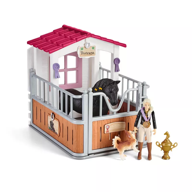 schleich HORSE CLUB arklio vagonėlis su Tori ir Princese, žirgų arklidė, arkliai, 5 m., įvairiaspalvis, plastikas