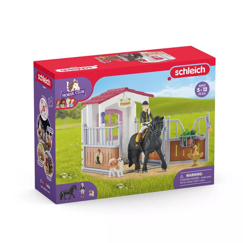 schleich HORSE CLUB arklio vagonėlis su Tori ir Princese, žirgų arklidė, arkliai, 5 m., įvairiaspalvis, plastikas