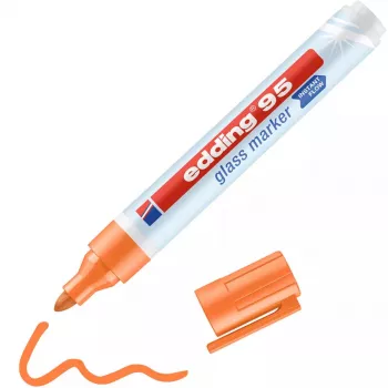 Stiklo žymeklis Edding 95 Bullet tip Oranžinis