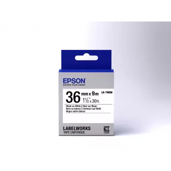 Epson Label Cartridge Standard LK-7WBN Juoda/Balta 36mm (9m)