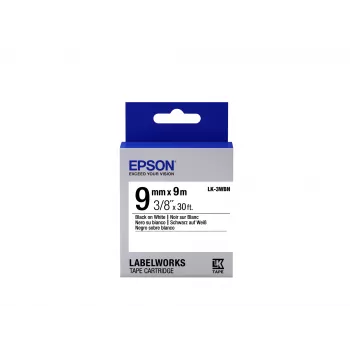 Epson etikečių kasetė standartinė LK-3WBN standartinė juoda/balta 9 mm (9 m)