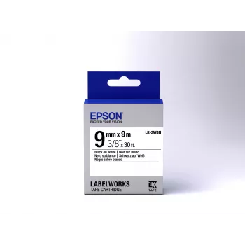 Epson etikečių kasetė standartinė LK-3WBN standartinė juoda/balta 9 mm (9 m)