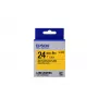 Epson etikečių kasetė Pastel LK-6YBP juoda/geltona 24 mm (9 m)
