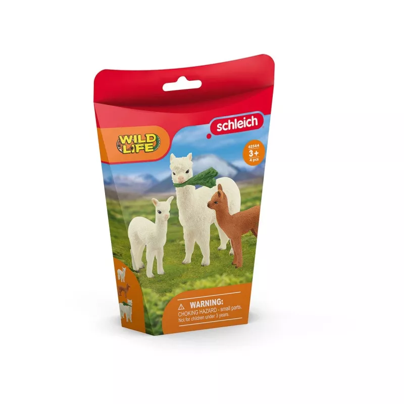 „schleich WILD LIFE“ alpakų rinkinys, miškas, laukiniai gyvūnai / nuotykių žaislai, 3 m., ruda, balta