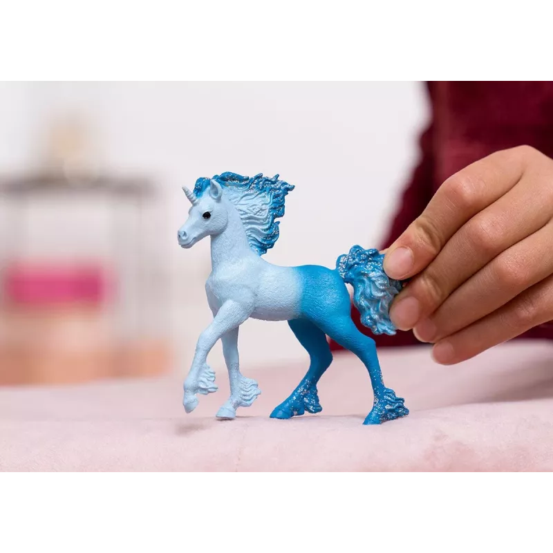 Schleich BAYALA Elementa vandens liepsnų vienaragio kumeliuko figūrėlė, mėlyna, nuo 5 metų