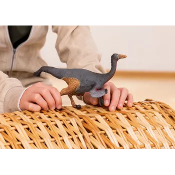 „schleich“ dinozaurai Gallimimus, 4 m., Užkariaujant Žemę, Dinozaurai ir ugnikalnis, Ruda, Pilka, Raudona