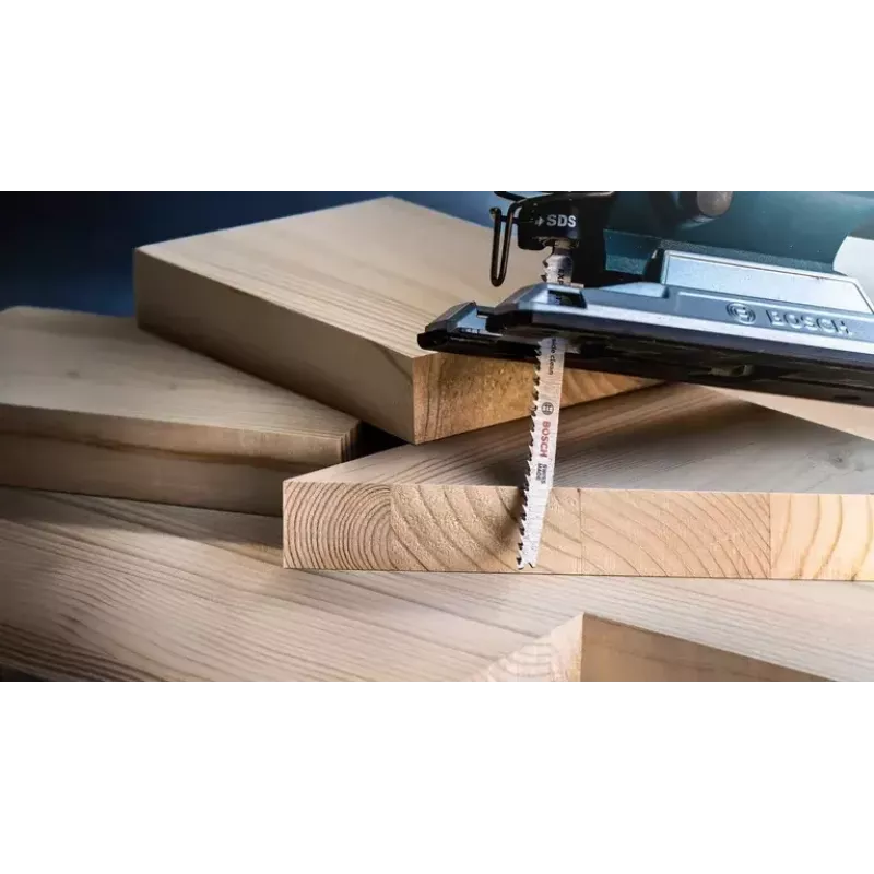 Bosch EXPERT 'WOOD 2-SIDE CLEAN' T 308 B siaurapjūklio peiliukas, pagamintas iš daug anglies turinčio plieno (HCS), 25 vnt.