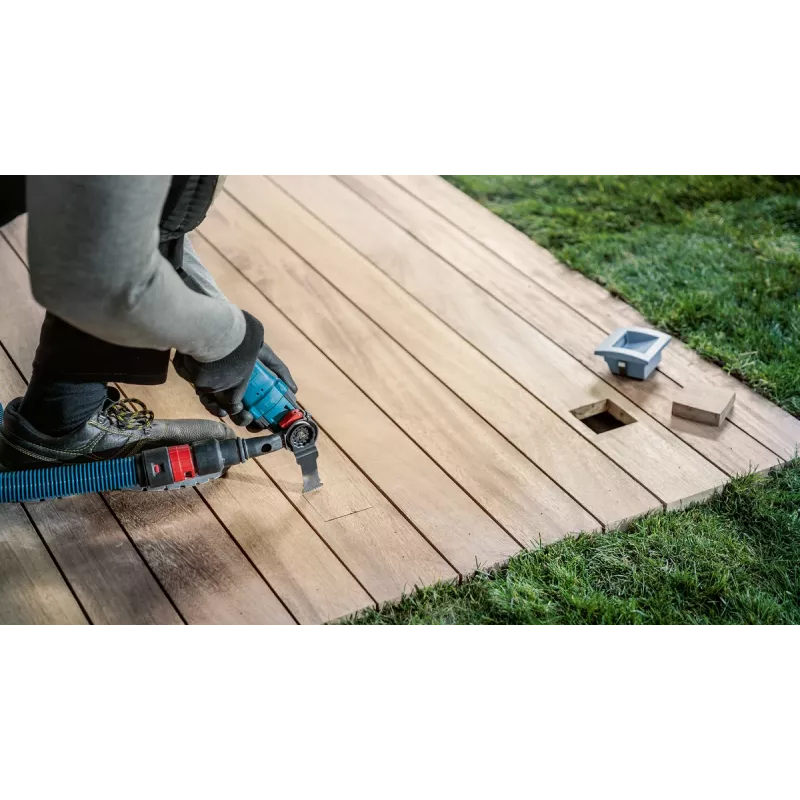 Pjovimo peilis Bosch PRO AIZ 32 — 32 mm pločio, 50 mm gylio, abrazyvinei medienai, kietmedžiui, plastikui