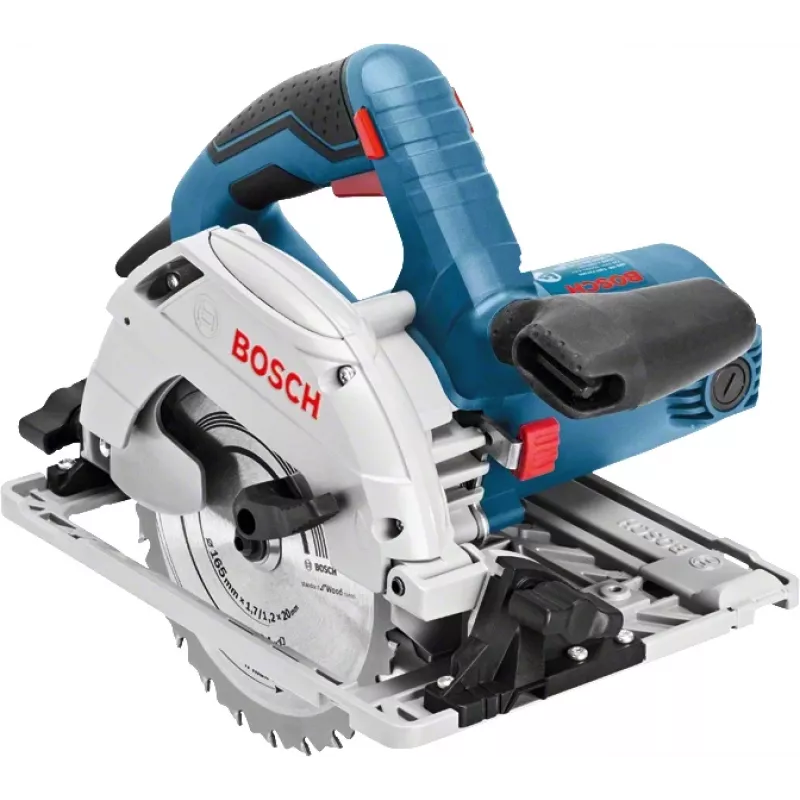 Bosch GKS 55+ GCE + FSN 1400 16,5 cm juoda, mėlyna 4700 aps./min 1350 W