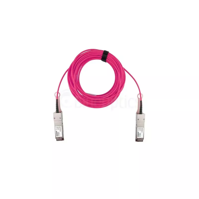 BlueOptics InfiniBand / šviesolaidinis AOC laidas QSFP56–QSFP56 7 m (rožinis)