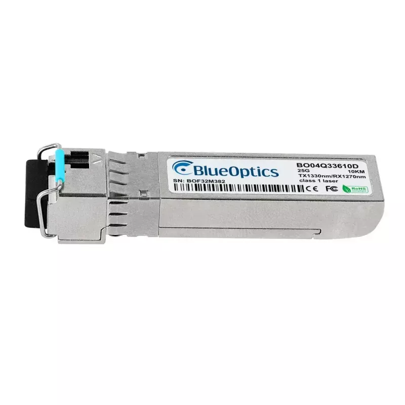SFP28 BiDi siųstuvas-imtuvas BlueOptics BO04Q33610D (S1C96A-BO) — LC-Simplex, 25GBASE-BX-D, vienmodis, TX1330nm/RX1270nm, 10 km, DDM, 0–70°C