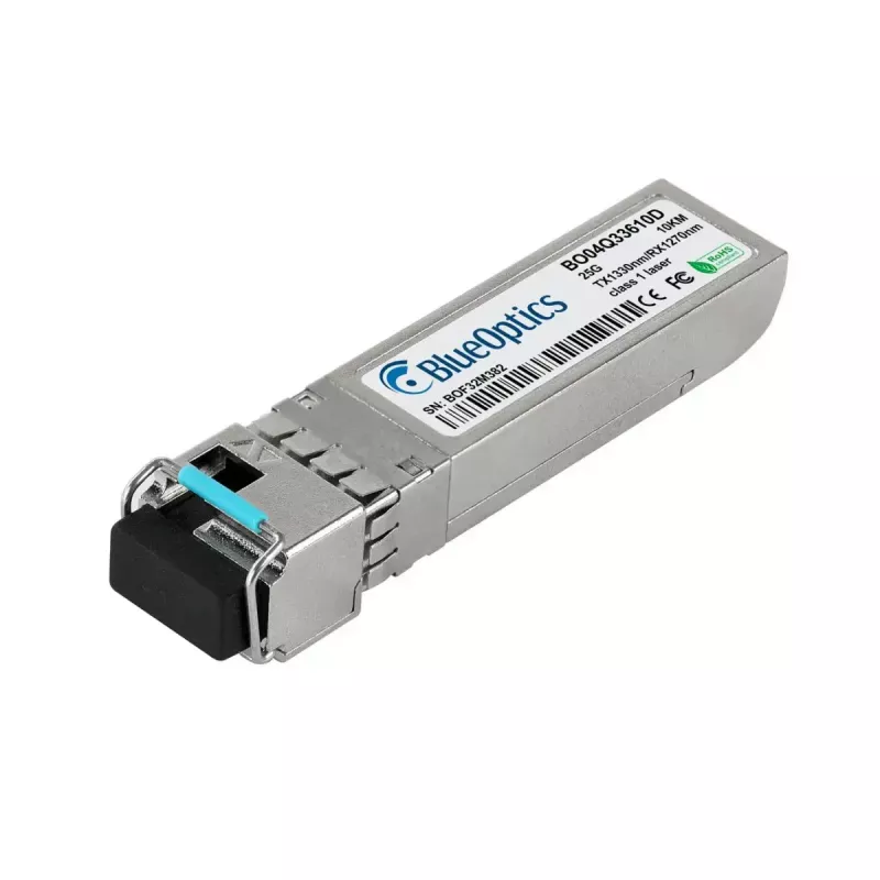 SFP28 BiDi siųstuvas-imtuvas BlueOptics BO04Q33610D (S1C96A-BO) — LC-Simplex, 25GBASE-BX-D, vienmodis, TX1330nm/RX1270nm, 10 km, DDM, 0–70°C