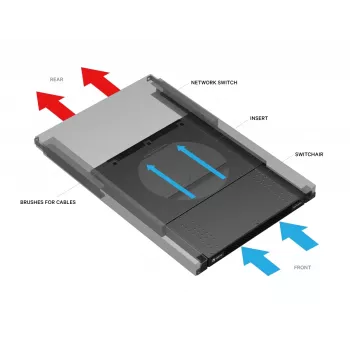 Vertiv SA1-01002XLNB tinklo įrangos korpusas 1U juodas
