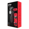 Braun Series 5 51-R1200S vyriška barzdaskutė Folijinė barzdaskutė Apdailos peiliukas Juoda, Raudona