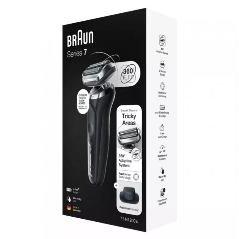 Braun Series 7 71-N1200s folijos skustuvas Trimeris Nerūdijantis plienas