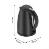 WMF Stelio 0413020072 elektrinis virdulys 1,7 L 2400 W Juoda