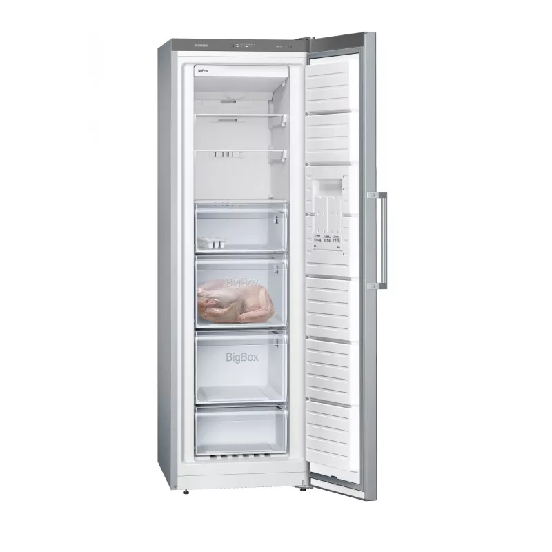 Siemens iQ300 GS36NVIEP šaldiklis Vertikalus šaldiklis Laisvai pastatomas 242 L Nerūdijantis plienas