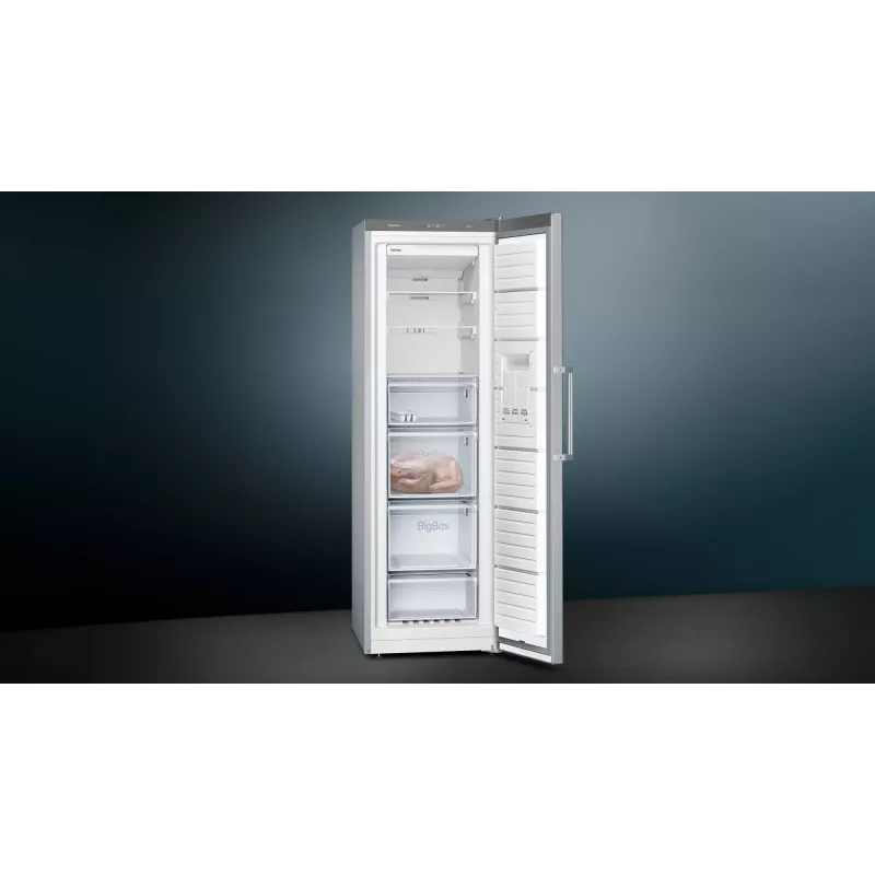 Siemens iQ300 GS36NVIEP šaldiklis Vertikalus šaldiklis Laisvai pastatomas 242 L Nerūdijantis plienas