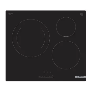 Bosch Serie 4 PUJ611BB5E kaitlentė Juoda Įmontuojama 60 cm Zoninė indukcinė kaitlentė 3 zonos(-ų)