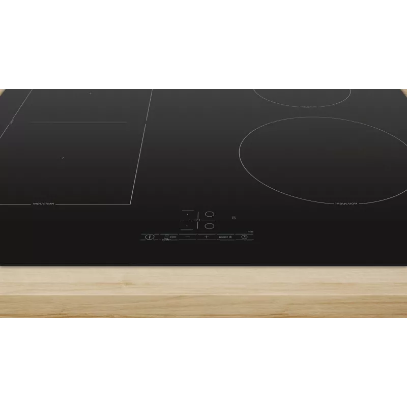 Bosch Serie 4 PVS61RBB5E kaitlentė, juoda, įmontuojama, 60 cm, zoninė indukcinė kaitlentė, 4 zonos