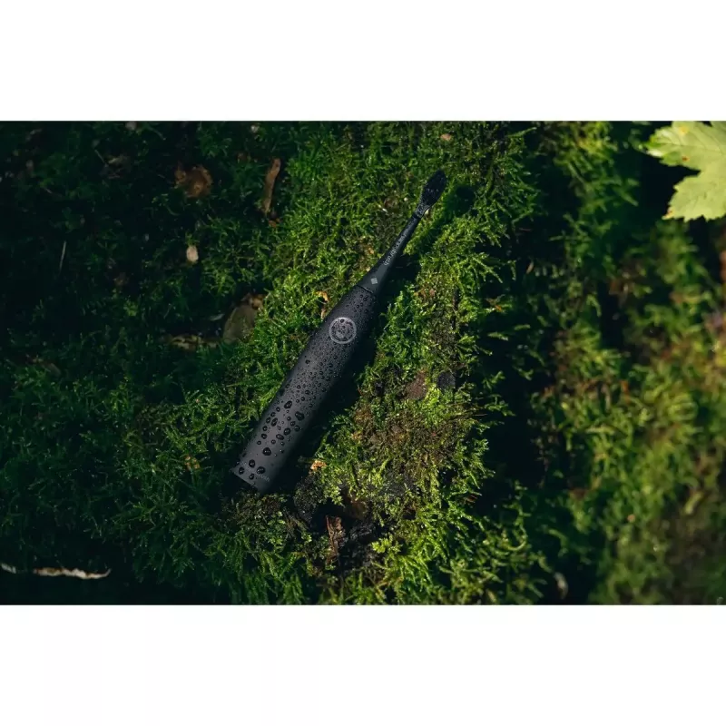 Elektrinis dantų šepetėlis Happybrush ECO VIBE 3 Starter Kit All Juoda + 4 keičiamos galvutės