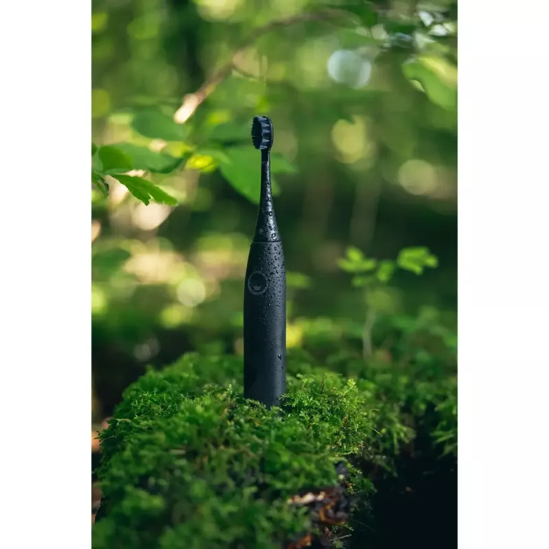 Elektrinis dantų šepetėlis Happybrush ECO VIBE 3 Starter Kit All Juoda + 4 keičiamos galvutės