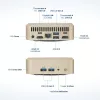 Mini PC FutureNUC Lux NUC 13i5HL – Intel Core i5-13420H, 16 GB DDR4, 512 GB SSD, Intel Iris Xe, Windows 11 Pro, auksinė