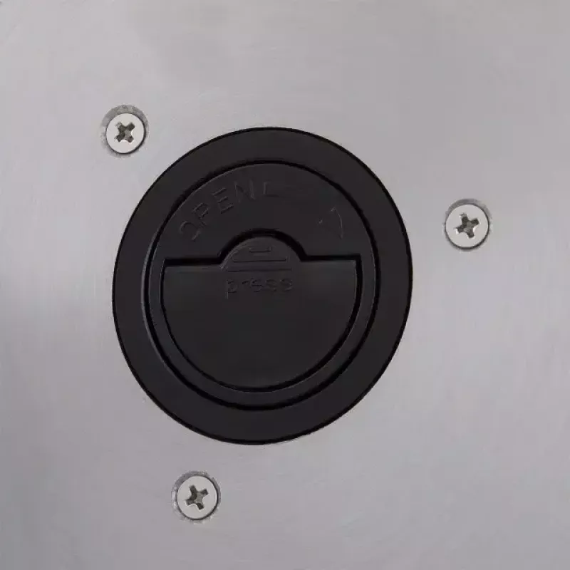 Elektrinė maisto pjaustyklė HEINRICH'S HMA 8704 — kompaktiškas metalinis korpusas, 200 W, 1–15 mm pjūvio storis, Ø nerūdijančio plieno peilis