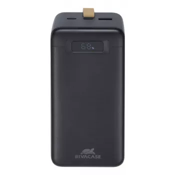 Išorinė baterija Rivacase VA1084 ličio polimero 40000 mAh, Quick Charge 3.0, 2× USB-C + 1× USB-A, juoda