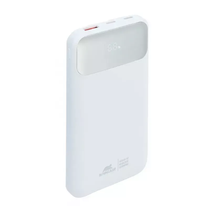 Nešiojama išorinė baterija Rivacase VA2211WH — 10000 mAh, PD 3.0, QC 3.0, 1x USB-A + 2x USB-C, 22.5 W išvestis