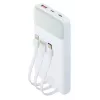 Nešiojama išorinė baterija Rivacase VA2211WH — 10000 mAh, PD 3.0, QC 3.0, 1x USB-A + 2x USB-C, 22.5 W išvestis