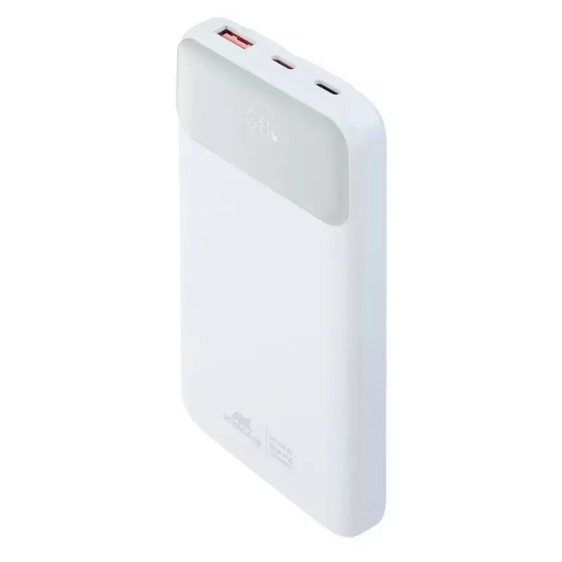 Nešiojama išorinė baterija Rivacase VA2211WH — 10000 mAh, PD 3.0, QC 3.0, 1x USB-A + 2x USB-C, 22.5 W išvestis