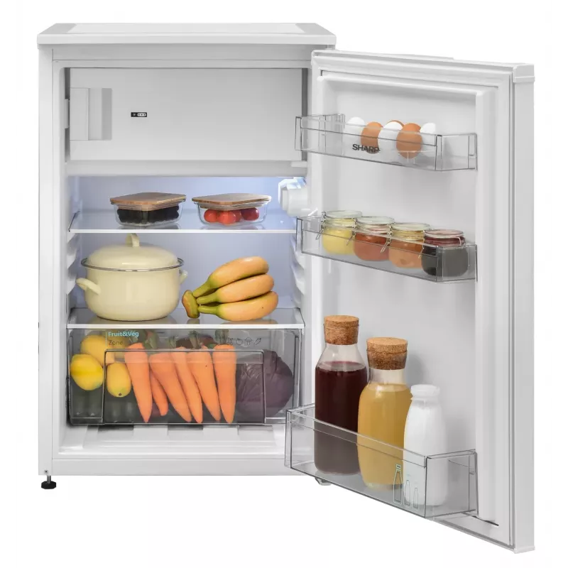Sharp SJ-UD121T2W-EU kombinuotas šaldytuvas Laisvai pastatomas 121 L Balta