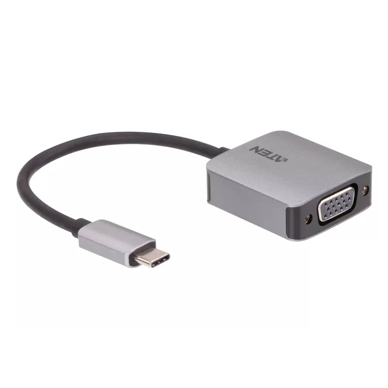 ATEN USB-C – VGA adapteris, USB Type-C, VGA (D-Sub), kištukas, lizdas, tiesus, tiesus