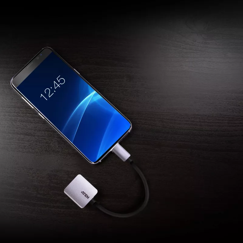 ATEN USB-C – VGA adapteris, USB Type-C, VGA (D-Sub), kištukas, lizdas, tiesus, tiesus