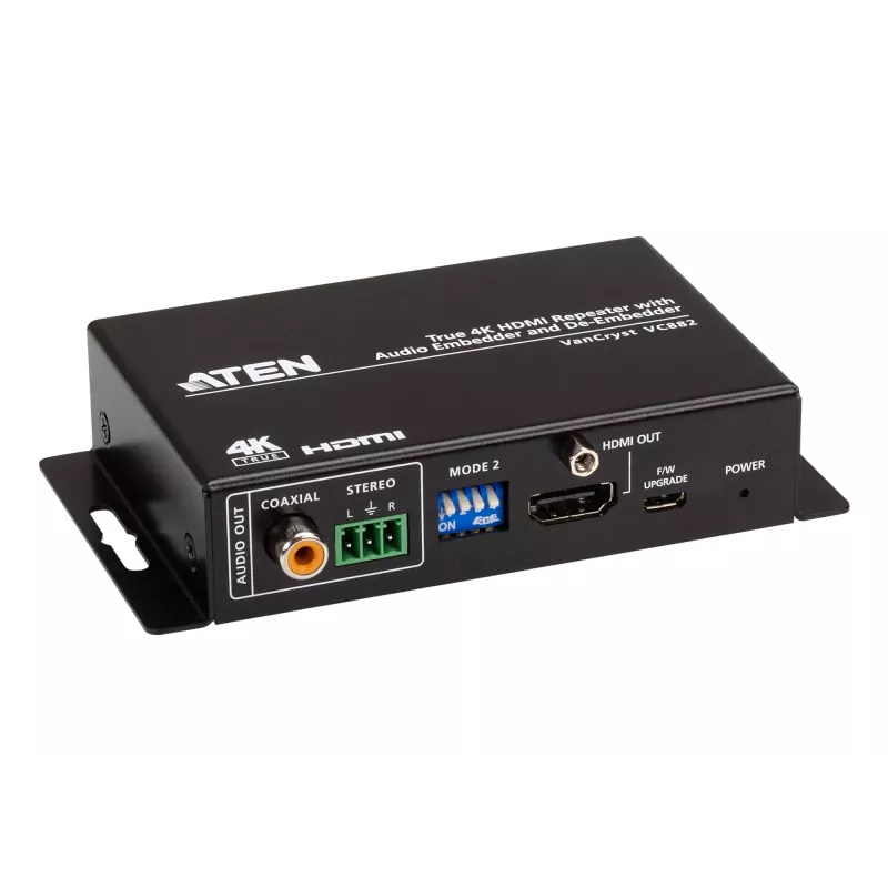 ATEN True 4K HDMI kartotuvas su garso įterpimo ir išskyrimo funkcijomis
