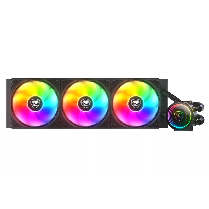 Viskas viename skysčio aušintuvas COUGAR Gaming CGR-PSDELRGB-B-360 12 cm juodas