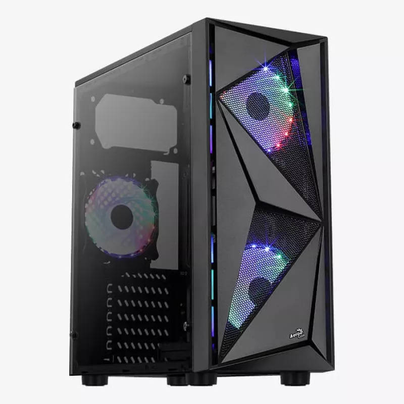 Aerocool Glider Cosmo-A-BK-v2 Midi bokštelis, juodas