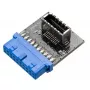 Jungčių adapteris Akasa AK-CBUB51-BK USB 3.0 19 kontaktų į USB 3.1 A, mėlynas