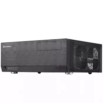PC korpusas Sidabrinėstone GD09B-C HTPC juodas