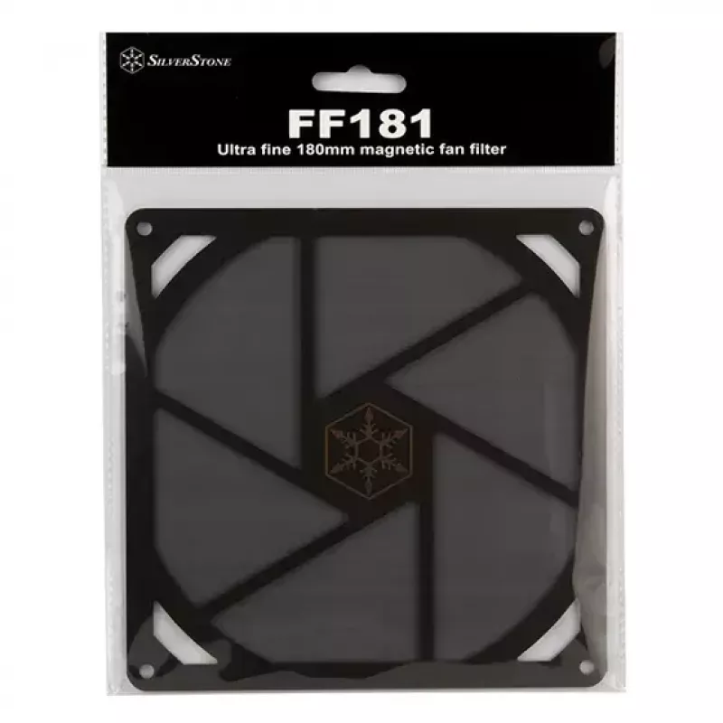 Ventiliatoriaus filtras Sidabrinėstone SST-FF181B Nailonas PVC Juodas 180mm