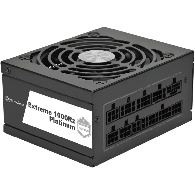 Silverstone Technology Extreme 1000Rz Platinum (juoda, 2x 12 kontaktų didelės galios GPU, 8x PCIe, kabelių tvarkymas, 1000 vatų)
